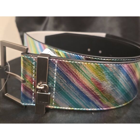 Kurt Geiger London Rainbow Leather Belt - Picture 5 of 6